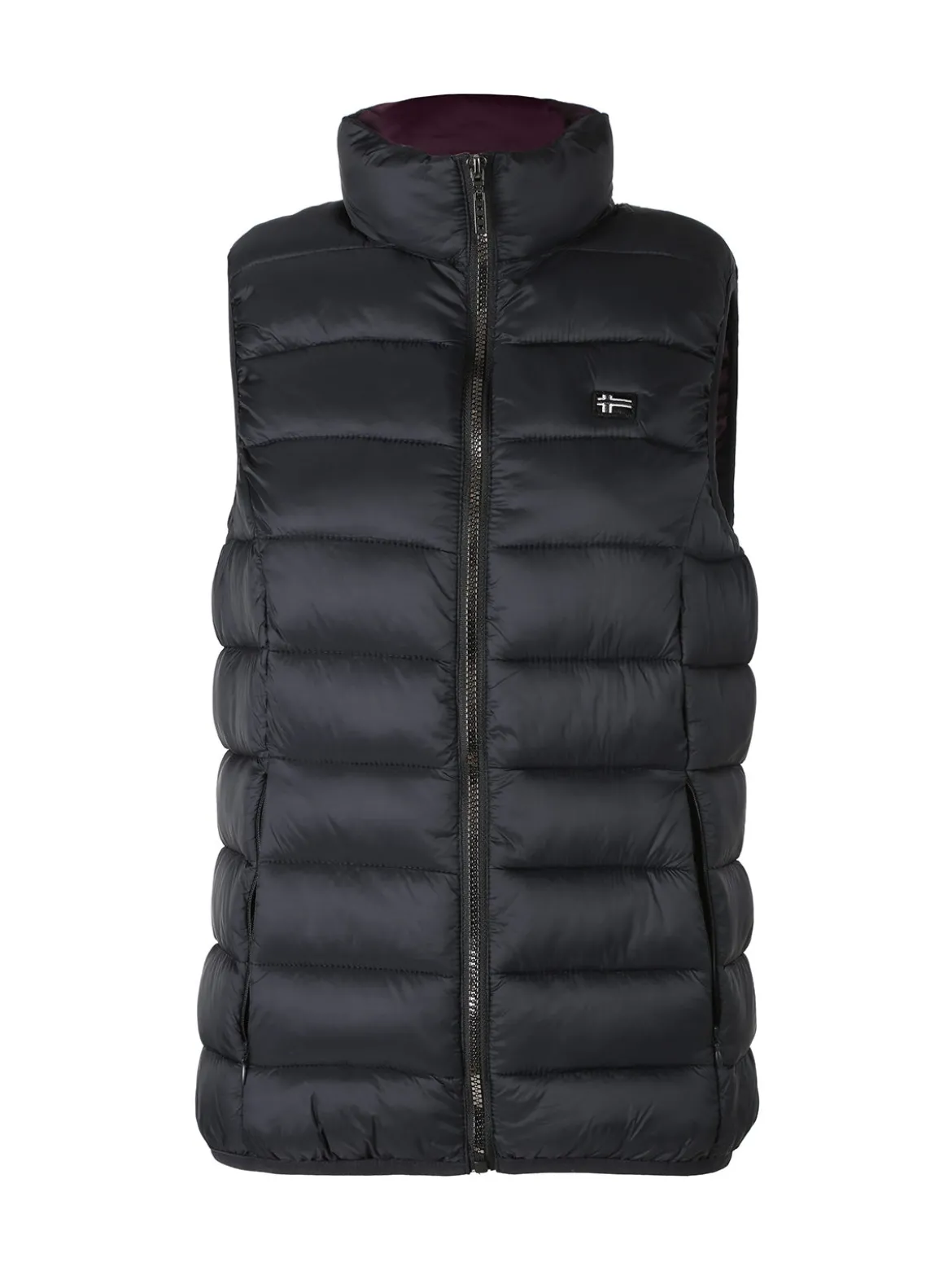 Norway Smanicato donna imbottito con zip - nero