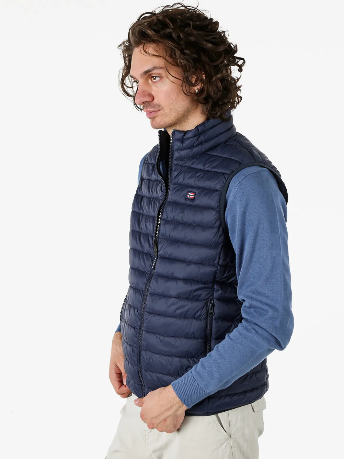 Norway Smanicato imbottito da uomo con zip - blu scuro