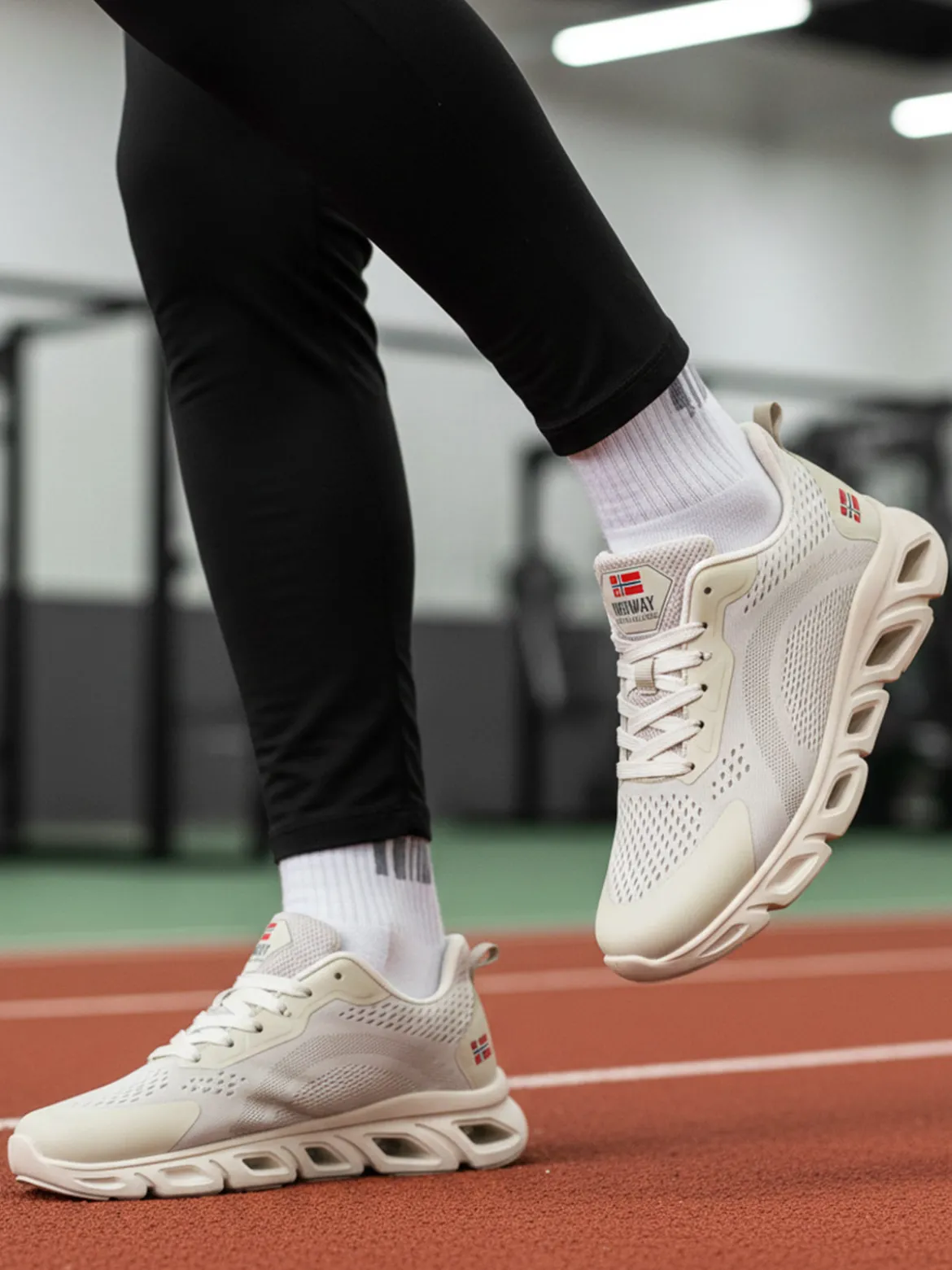 Norway Sneakers da donna sportive in tessuto - beige