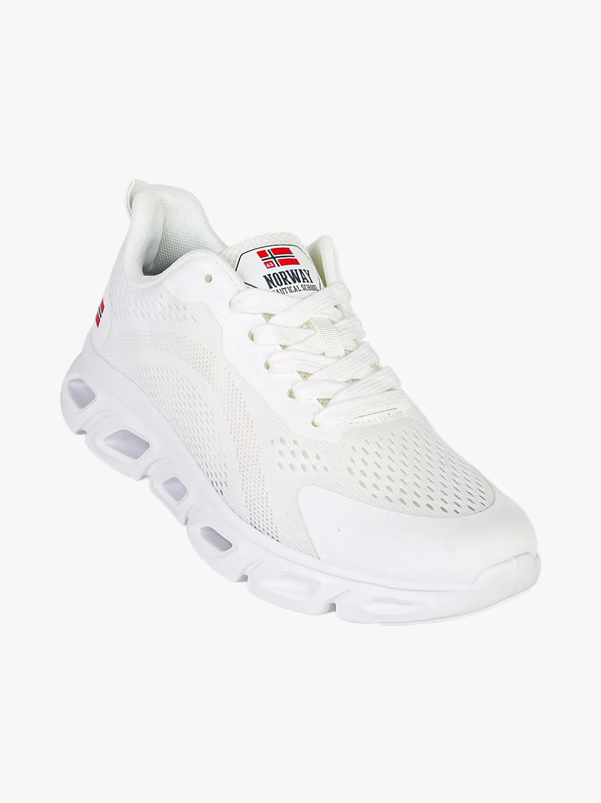 Norway Sneakers da donna sportive in tessuto - bianco