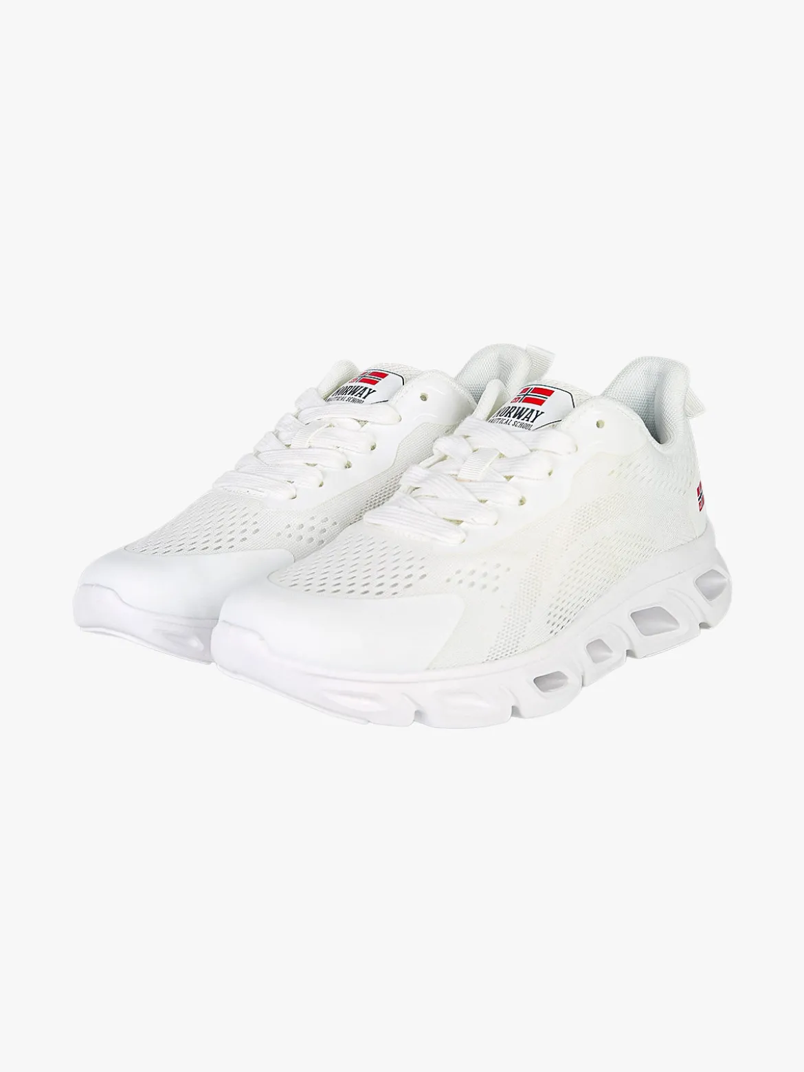 Norway Sneakers da donna sportive in tessuto - bianco