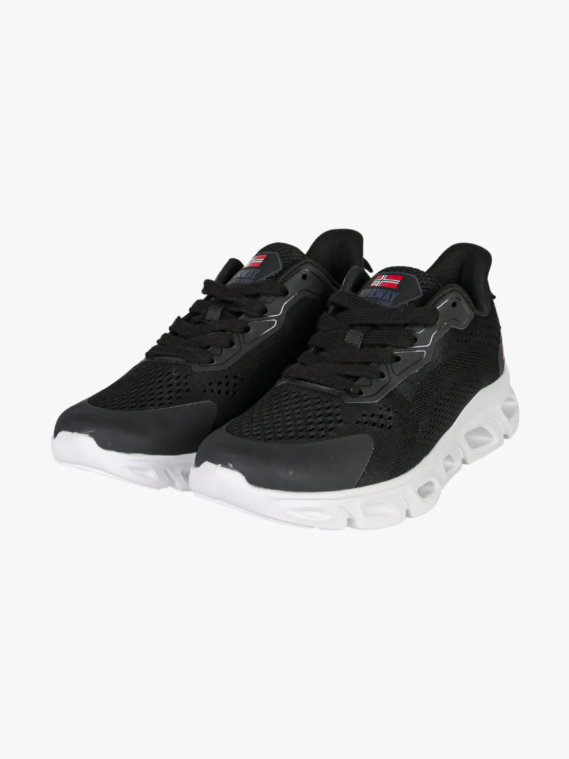 Norway Sneakers da donna sportive in tessuto - nero