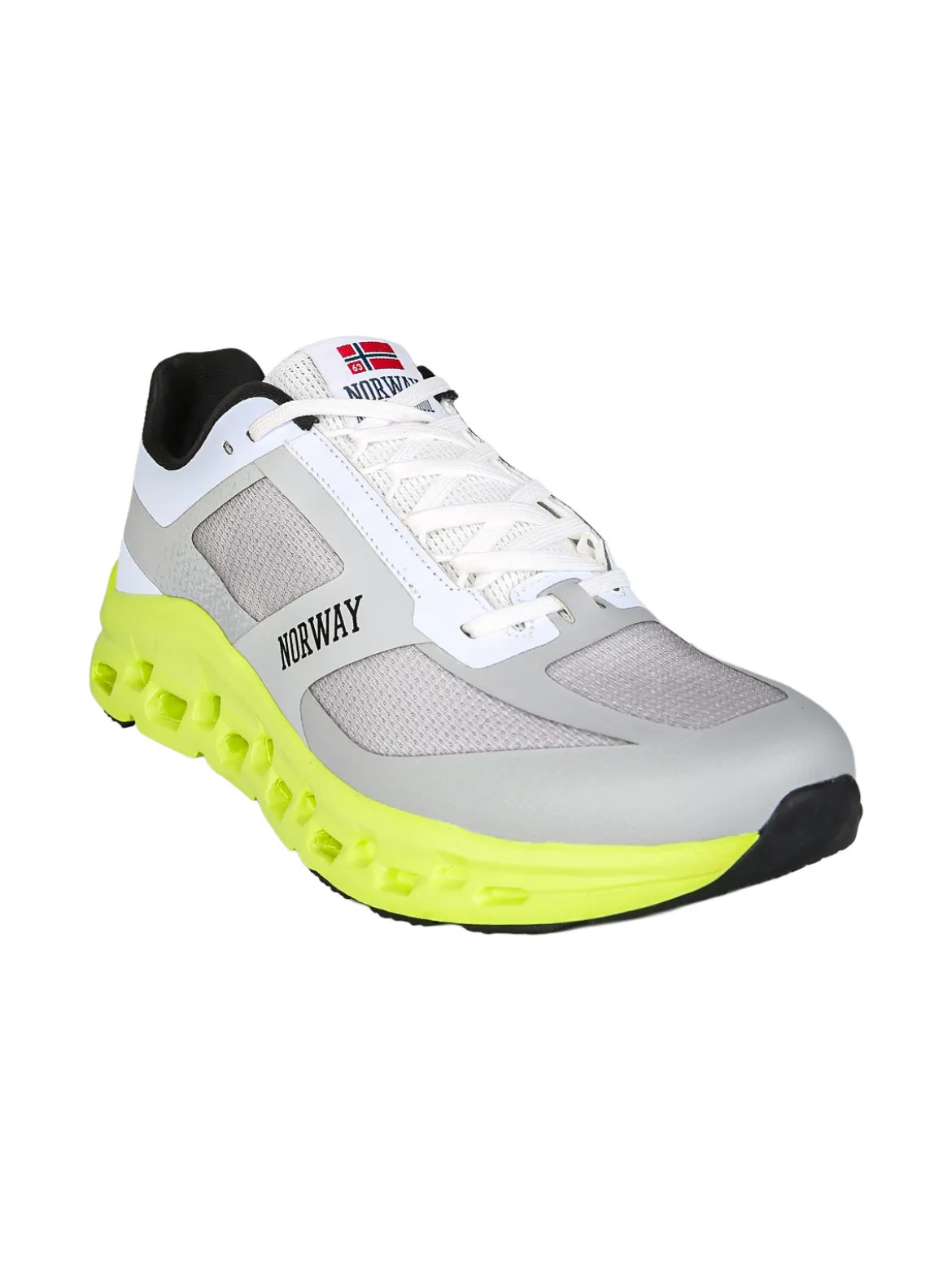 Norway Sneakers sportive da uomo con intersuola geometrica - grigio