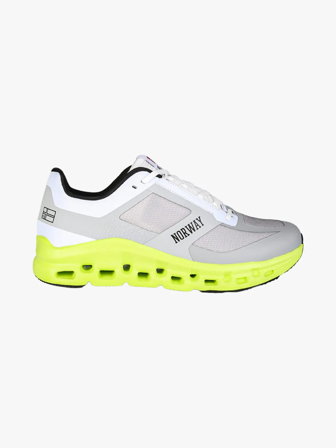 Norway Sneakers sportive da uomo con intersuola geometrica - grigio