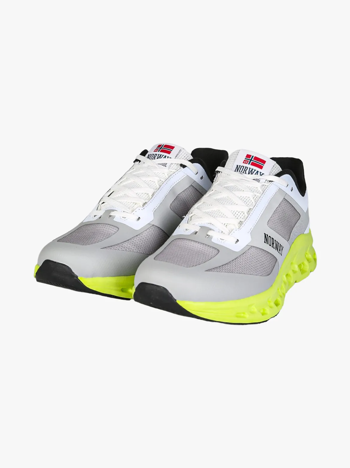 Norway Sneakers sportive da uomo con intersuola geometrica - grigio