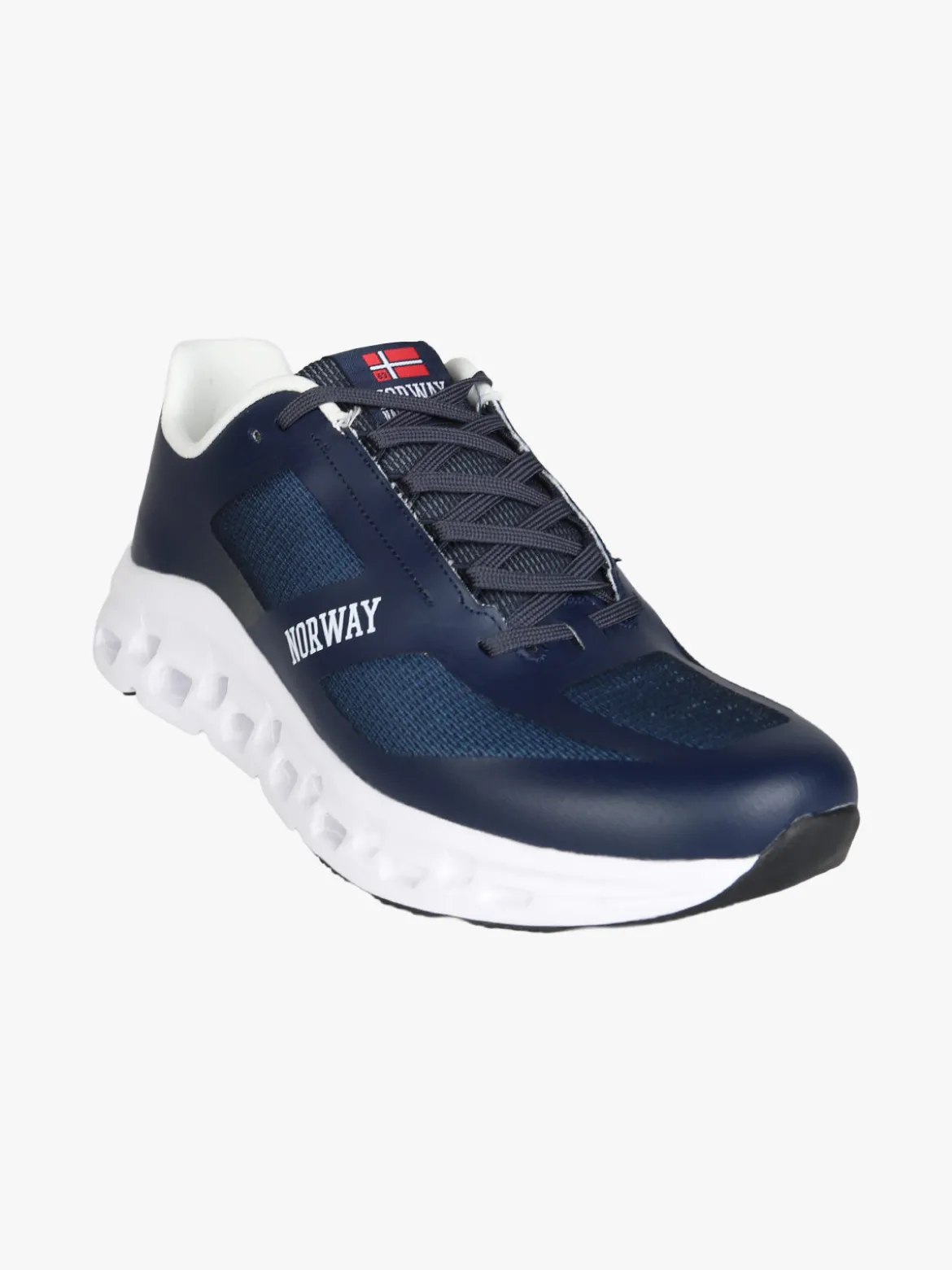 Norway Sneakers sportive da uomo con intersuola geometrica - blu scuro