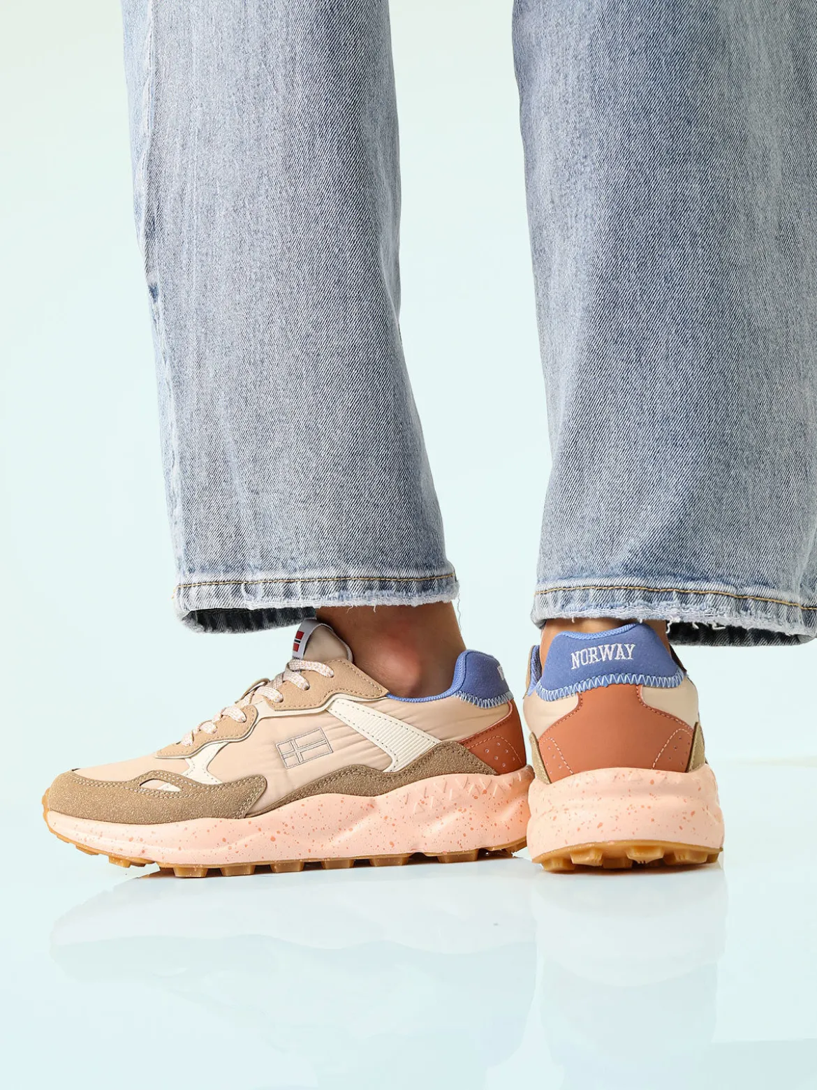 Norway Sneakers stringate da donna - beige