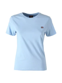 Norway T-shirt donna in cotone con logo - azzurro