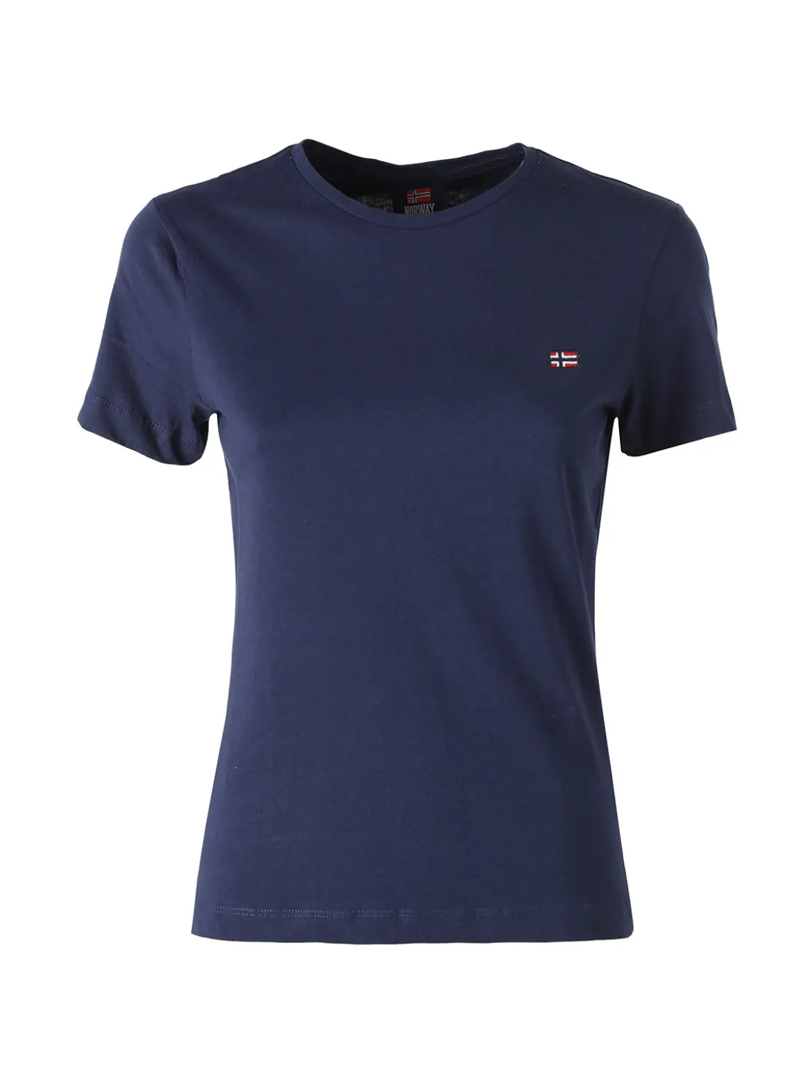 Norway T-shirt donna in cotone con logo - blu scuro