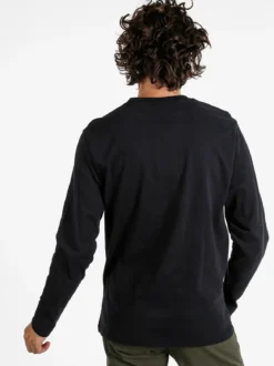 Norway T-shirt maniche lunghe da uomo in cotone - nero