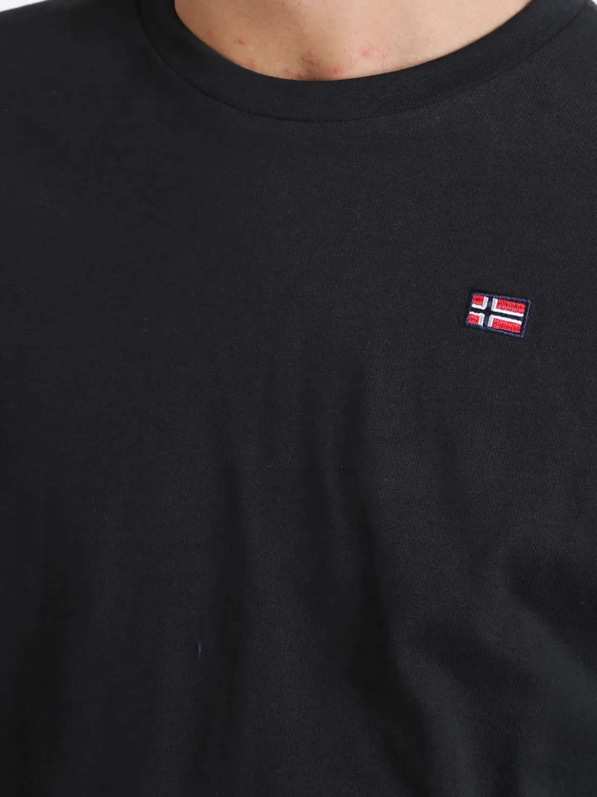 Norway T-shirt maniche lunghe da uomo in cotone - nero