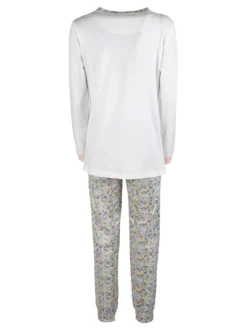 Nottingham Pigiama lungo da donna in cotone jersey