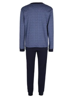 Nottingham Pigiama lungo da uomo in cotone interlock