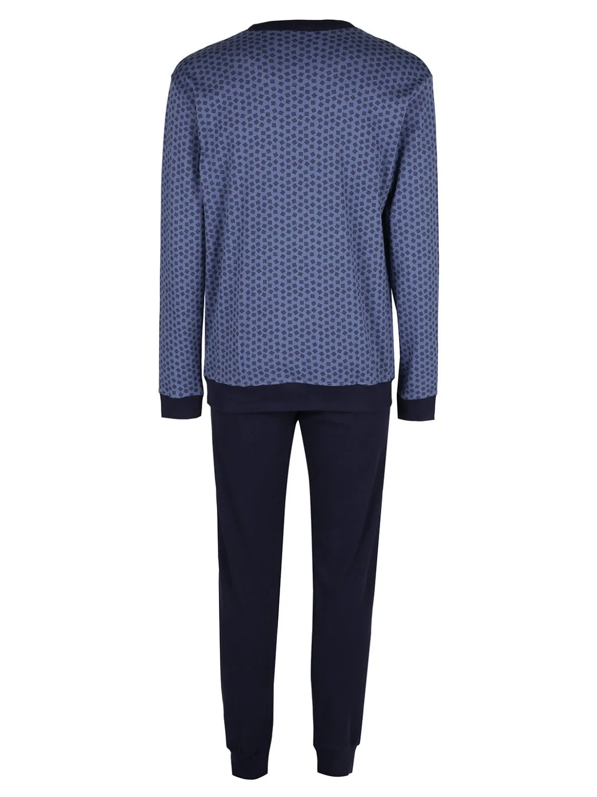 Nottingham Pigiama lungo da uomo in cotone interlock