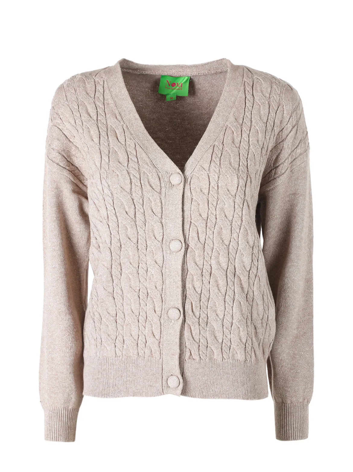Nova Cardigan donna a trama intrecciata - sabbia