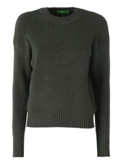 Nova Maglione girocollo da donna lurex - verde scuro