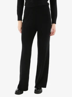 Nova Pantaloni donna in maglia a vita alta - nero