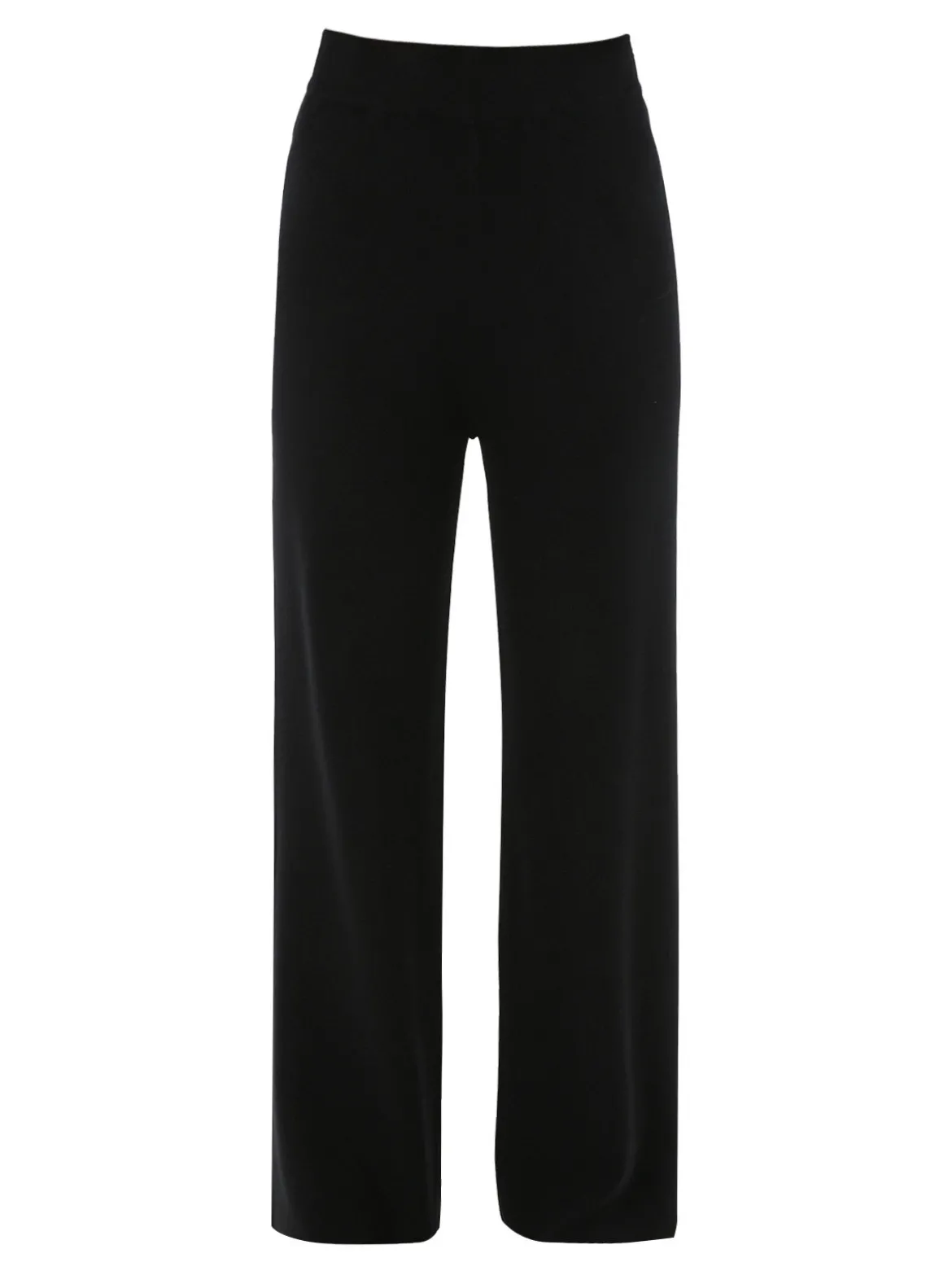Nova Pantaloni donna in maglia a vita alta - nero
