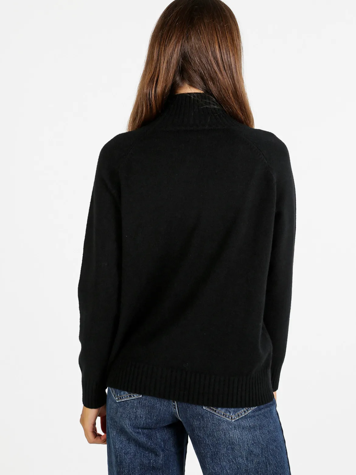 Nova Pullover donna con collo alto - nero