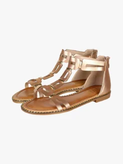 Olivia Sandali bassi da donna chiusi sul tallone con zip - rosa
