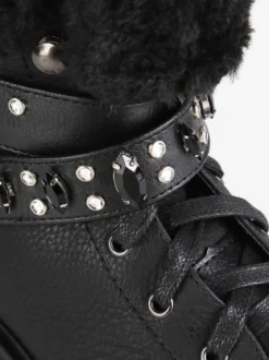 Onyx Stivaletti stringati con strass