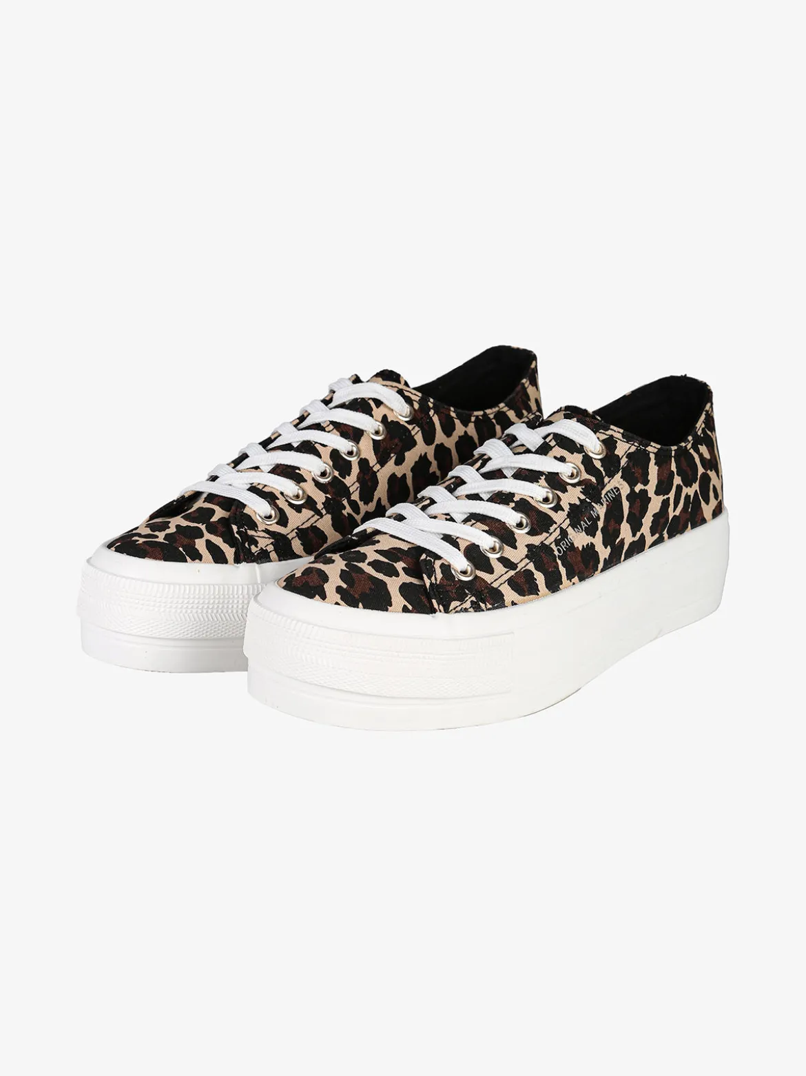 Original Marines Sneakers donna in tela animalier con platform