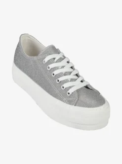 Original Marines Sneakers donna in tela brillantinata con platform