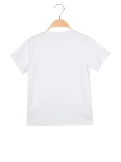 Paris T-shirt da ragazzo in cotone con stampa ITALIA - bianco