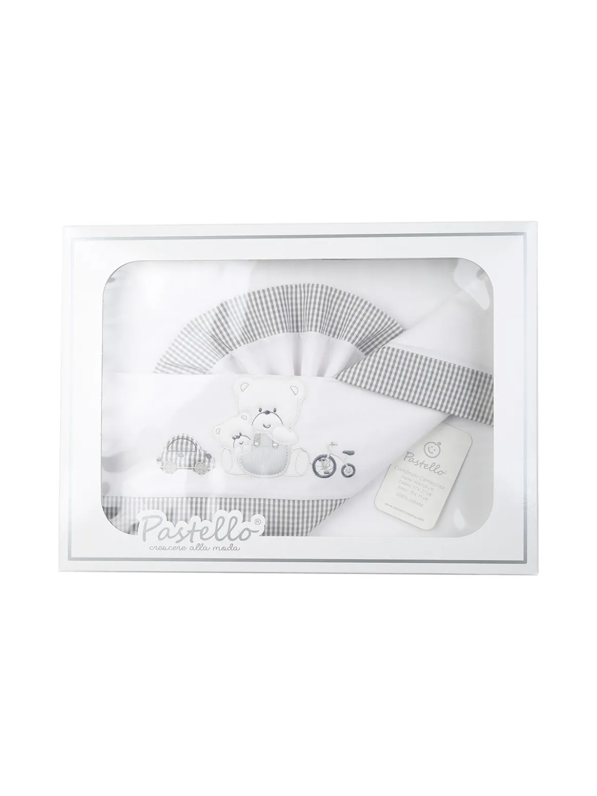 Pastello Completo lenzuolo da neonati 3 pezzi - bianco