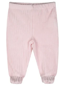 Pastello Completo 2 pezzi da neonata in ciniglia - rosa