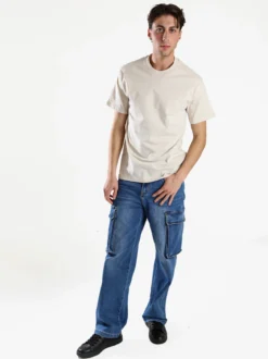 Paterson T-shirt girocollo da uomo in cotone - beige