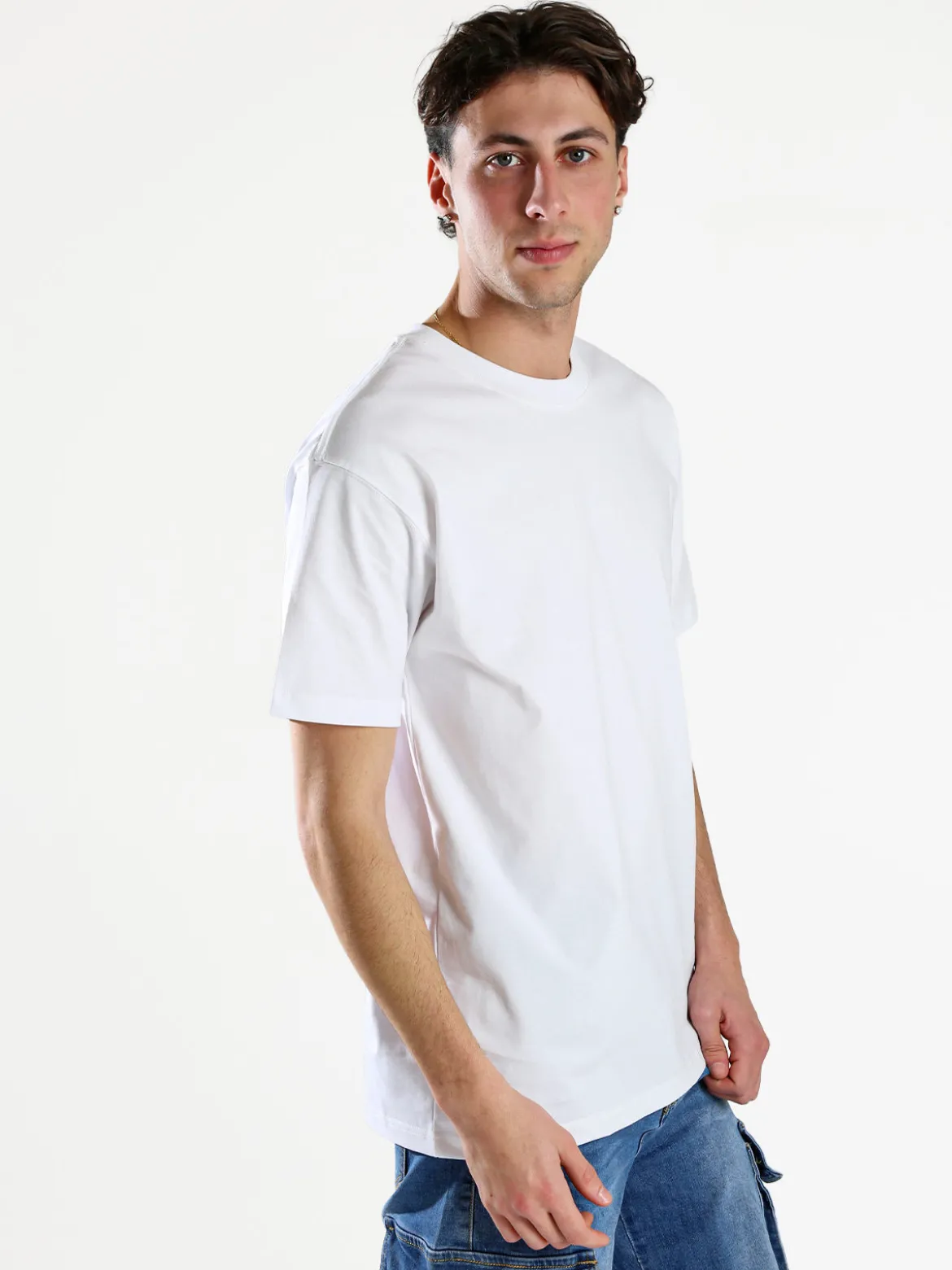 Paterson T-shirt girocollo da uomo in cotone - bianco