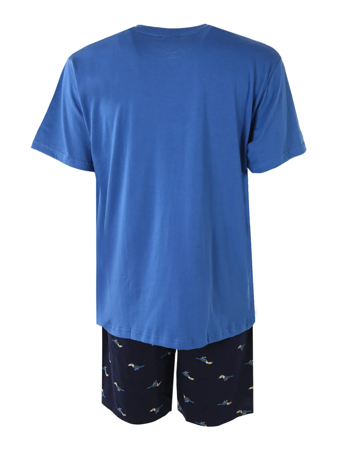 Paul Martin Pigiama corto da uomo in cotone naturale - blu