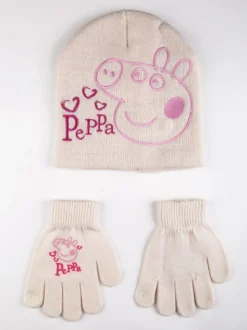 Peppa Pig set cappello + guanti bambina