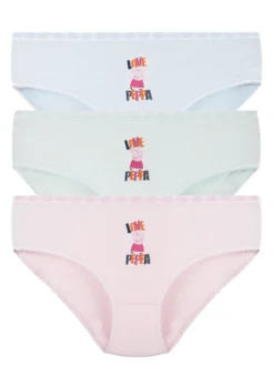 Peppa Pig Tris di slip da bambina in cotone
