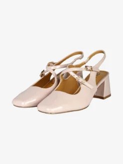 Phard Slingback donna Mary Jane in vernice con tacco e punta quadrata
