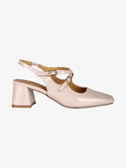 Phard Slingback donna Mary Jane in vernice con tacco e punta quadrata