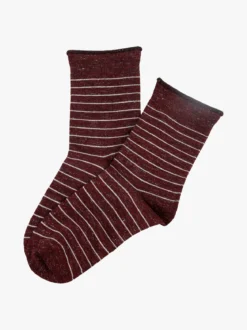 Pierre Cardin Calze corte da donna a righe - bordeaux