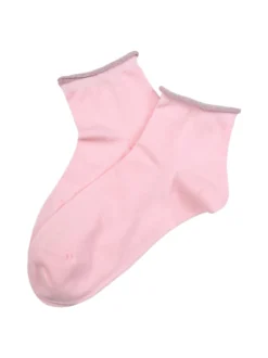 Pierre Cardin Calze corte da donna in cotone con bordo in lurex - rosa