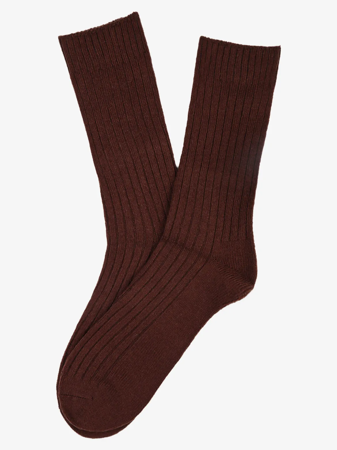 Pierre Cardin Calze corte da uomo in misto lana e cashmere a coste - marrone