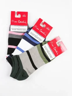 Pierre Cardin Calze corte donna a righe Confezione 3 paia