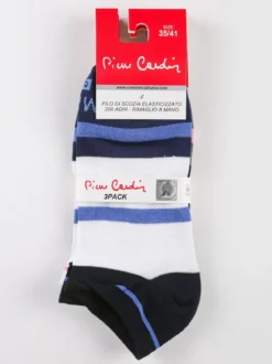 Pierre Cardin Calze corte donna a righe Confezione 3 paia