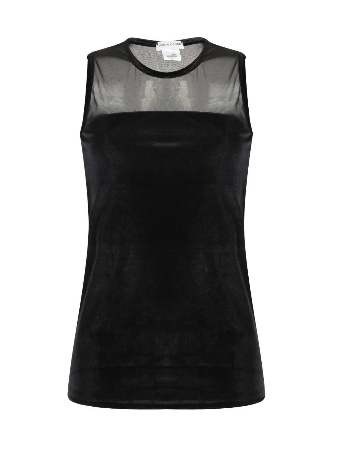 Pierre Cardin Canotta donna in velluto con tulle