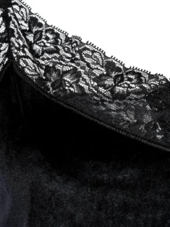 Pierre Cardin Canotta in velluto con pizzo