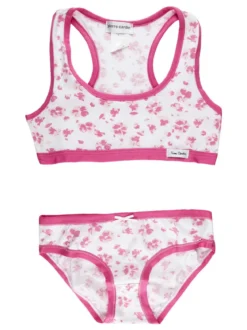 Pierre Cardin Completo intimo bambina a fiori 2 pezzi