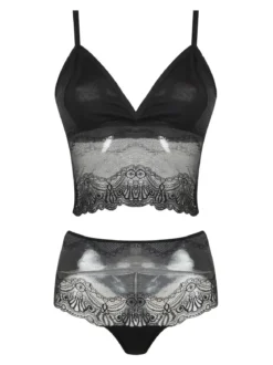Pierre Cardin Coordinato intimo donna misto cotone con pizzo