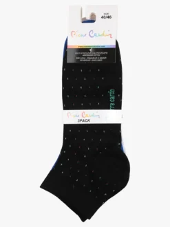 Pierre Cardin 3 Paia di calze corte da uomo in filo di scozia