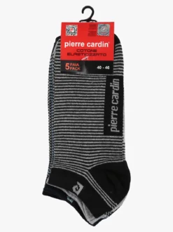 Pierre Cardin Set di 5 paia di calze corte rigate da uomo