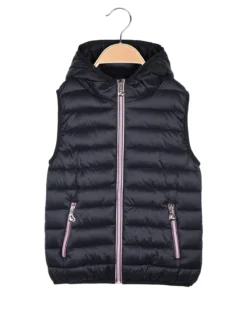 Pink Baby Smanicato da bambina con cappuccio e zip