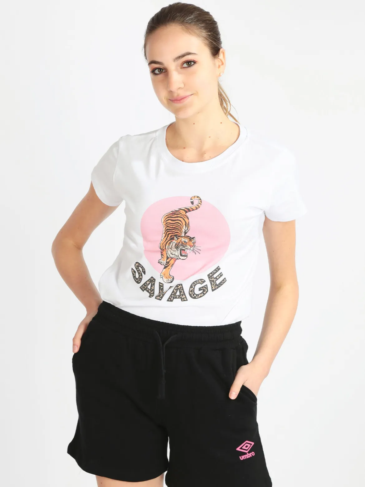 Pink Black T-shirt donna tigre